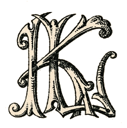 Antique Monogram KL