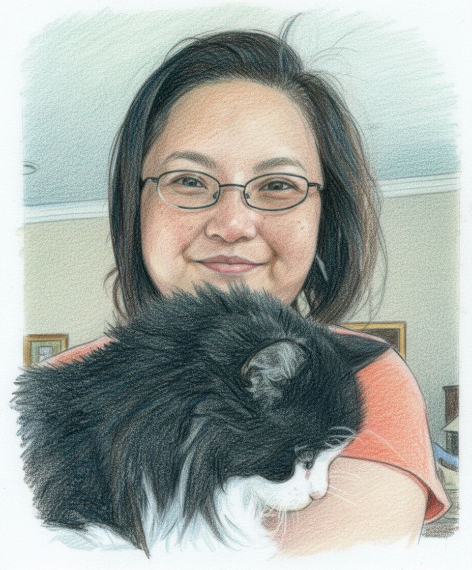 Karen with cat image